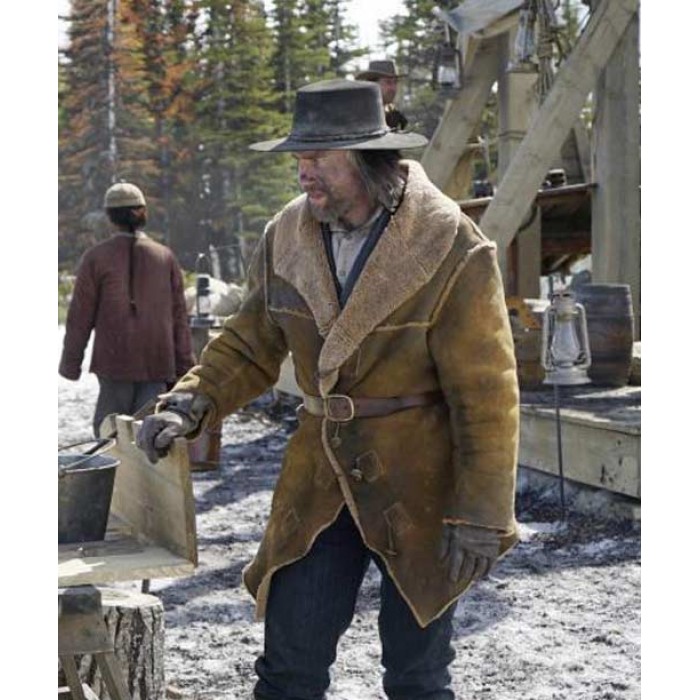 Anson Mount Hell On Wheels Cullen Bohannon Fur Shearling Brown Leather Coat